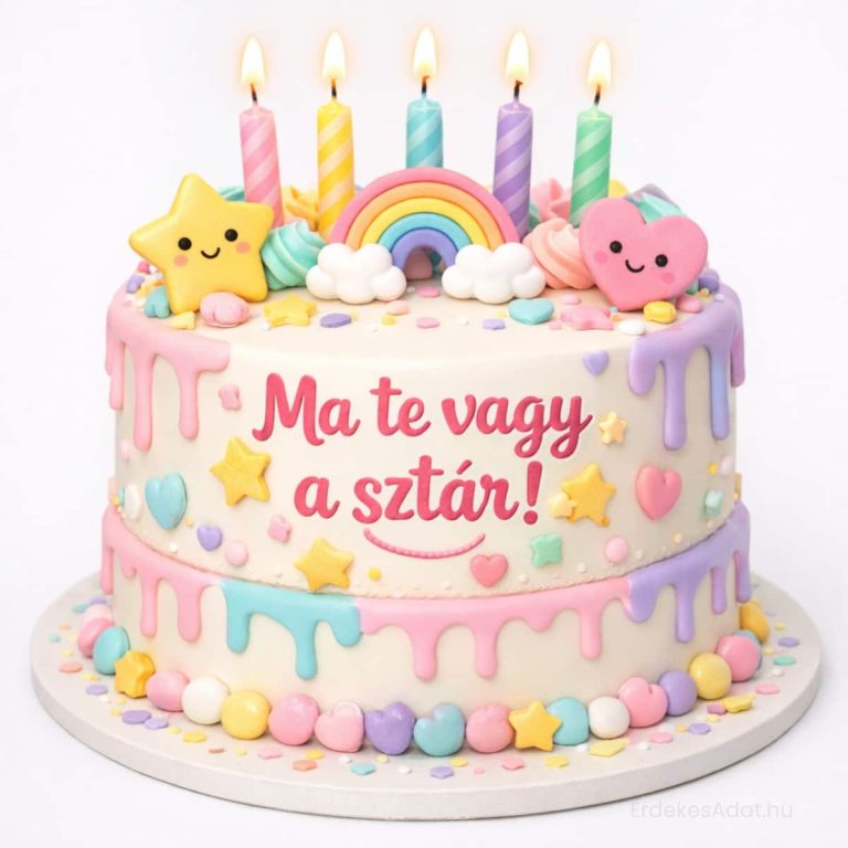 gyerek születésnapi torta ma te vagy a sztár felirattal