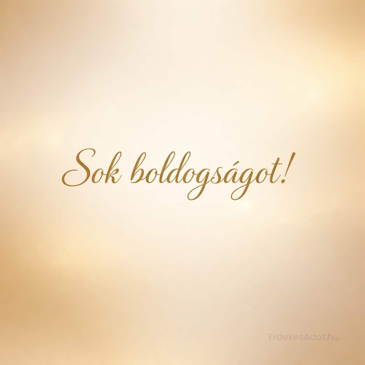 minimalista arany születésnapi képeslap sok boldogságot felirattal