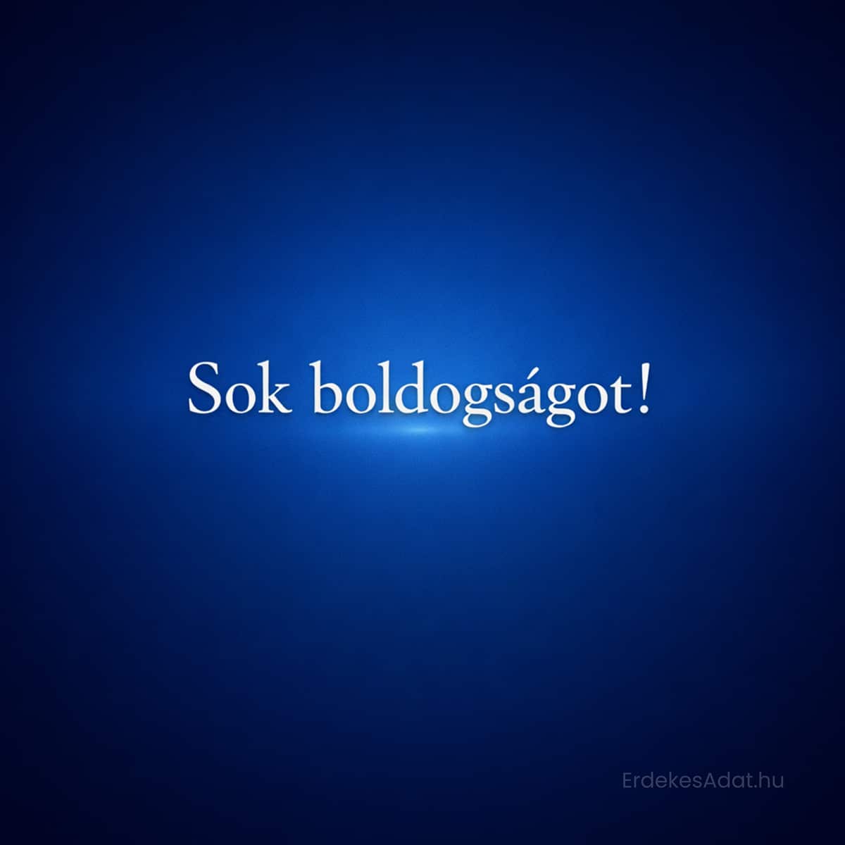 kék minimalista születésnapi képeslap sok boldogságot felirattal