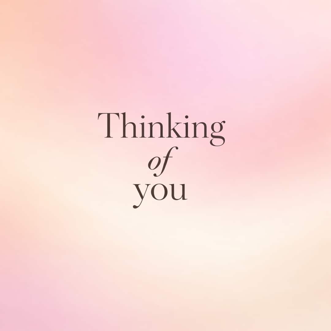 thinking of you sympathy message on soft pastel gradient background