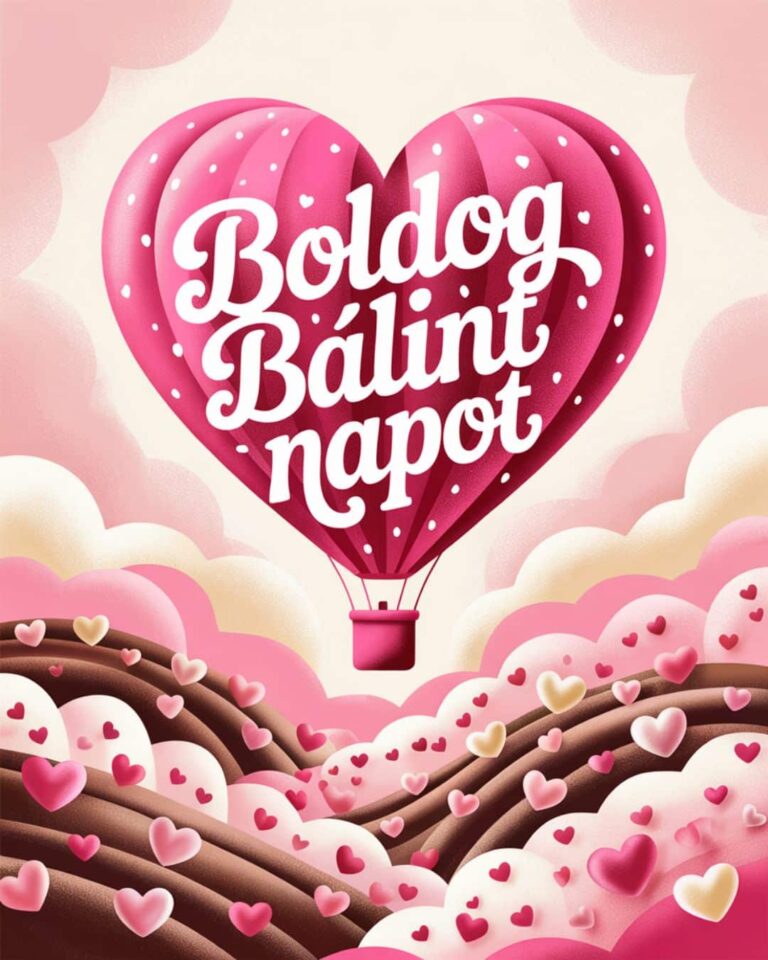Boldog bálint napot felirat romantikus képen