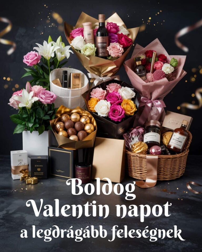 Valentin napi köszöntő vicces szerelmes üzenettel, boldog valentin napot a legdrágább feleségnek, luxus ajándékcsomag