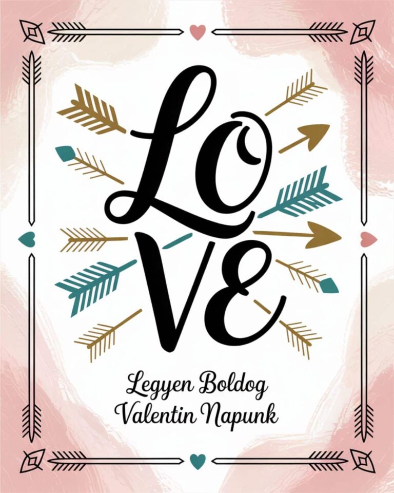 Valentin napi szerelmes idézetes kép, legyen boldog Valentin napunk felirat