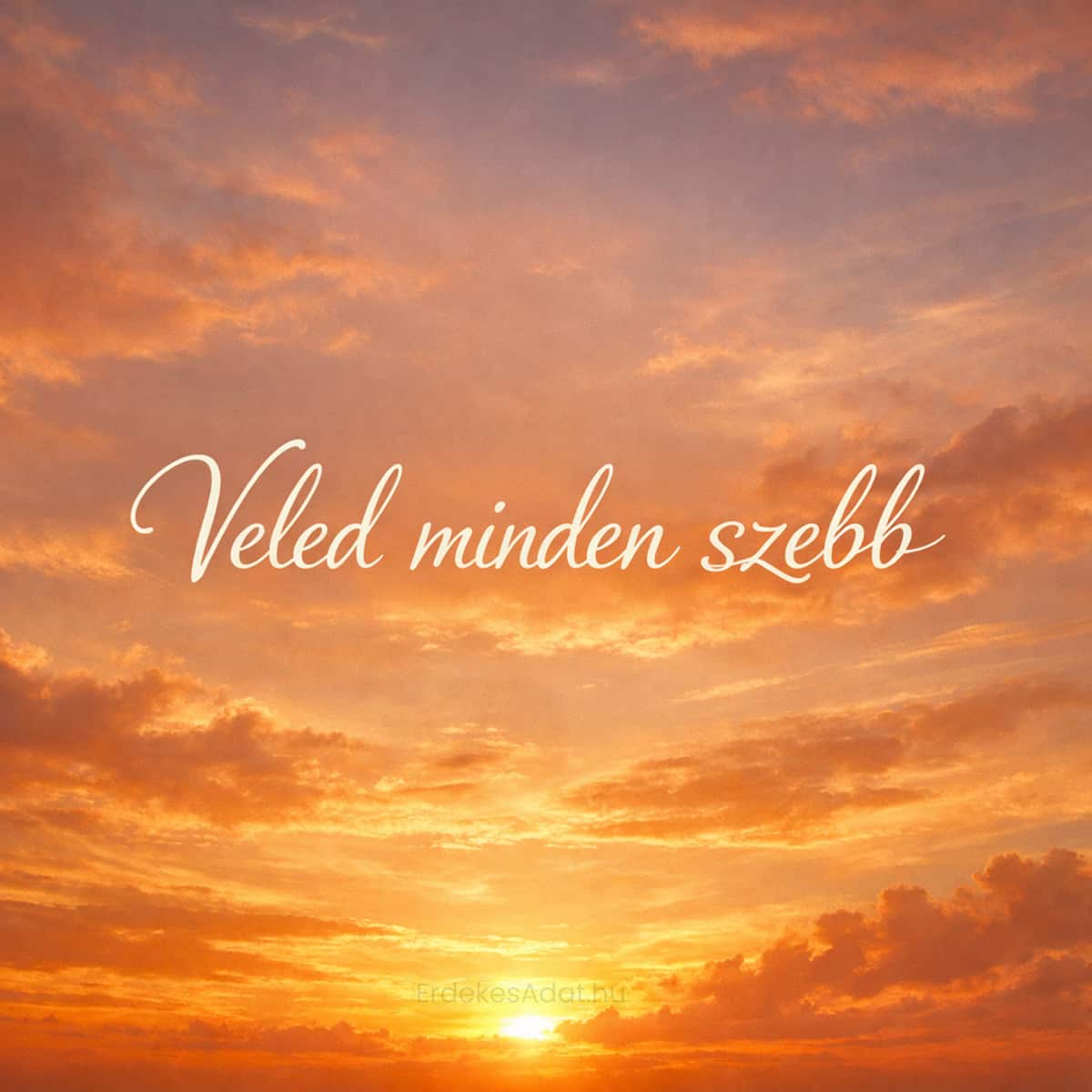 Veled minden szebb születésnapi kép romantikus naplemente háttérrel