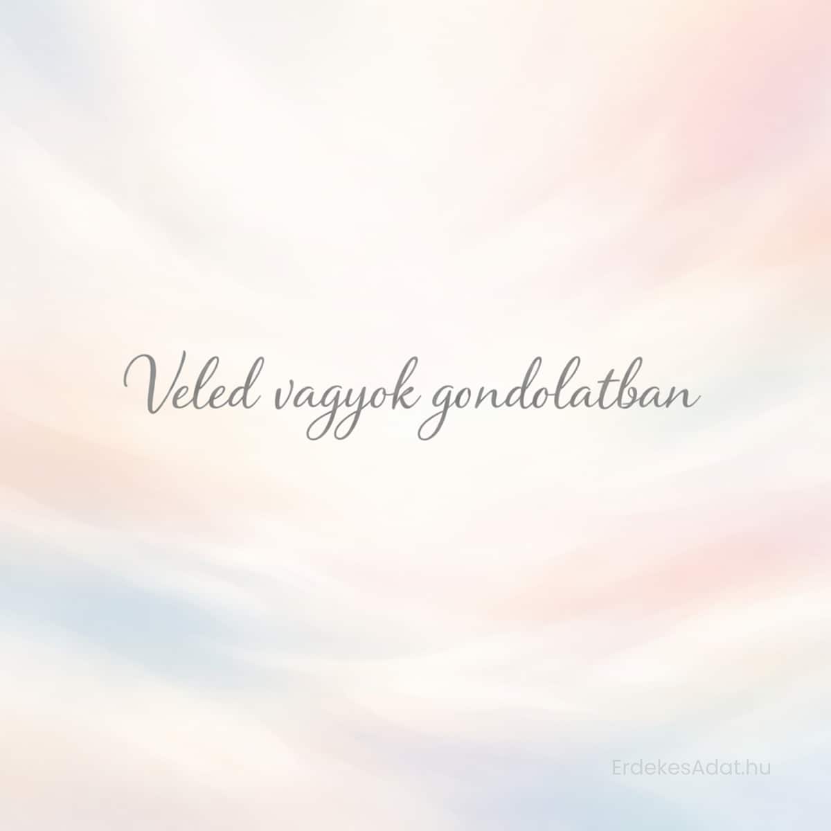 veled vagyunk gondolatban felirat pasztell háttéren