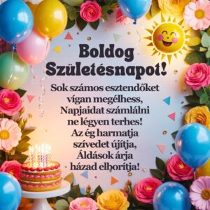 Verses születésnapi köszöntő hosszú, rímes jókívánságokkal