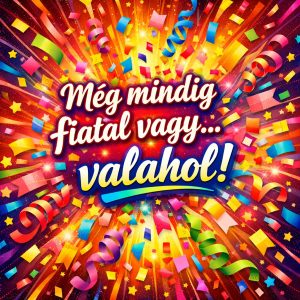 vicces születésnapi kép még mindig fiatal vagy valahol felirat