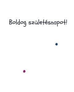 vicces minimalista szülinapi köszöntő, fehér háttér, 2 db konfetti