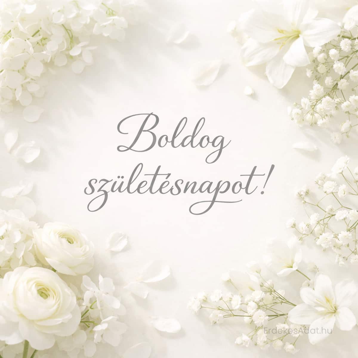 Elegáns virágos boldog születésnapot kép nőknek