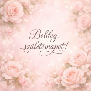 Virágos boldog születésnapot kép nőknek romantikus stílus