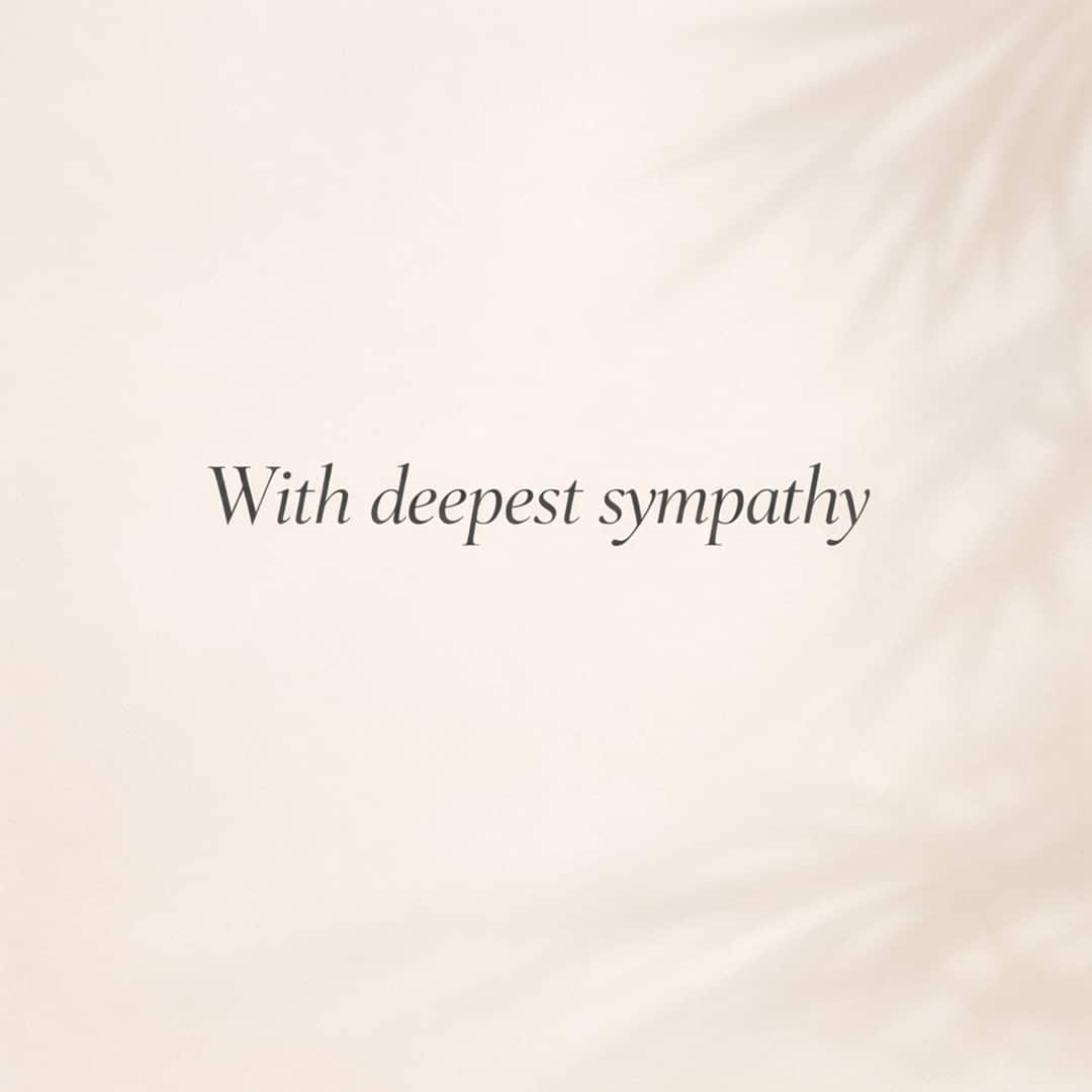 with deepest sympathy message on soft beige background